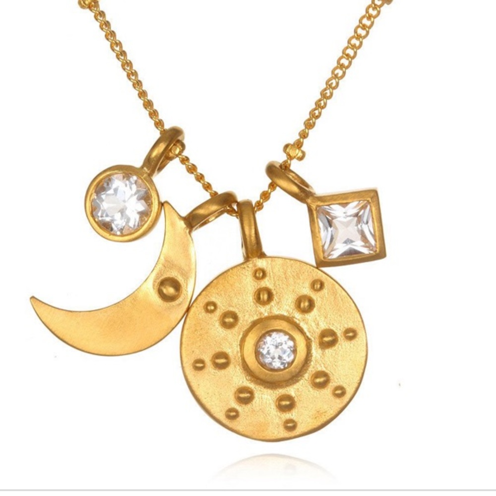 Satya jewelry long gold plated necklace